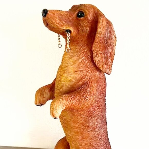 Dachshund Sculpture by Furr-ever Welcome by Hamilton Collection - Picture 5 of 11